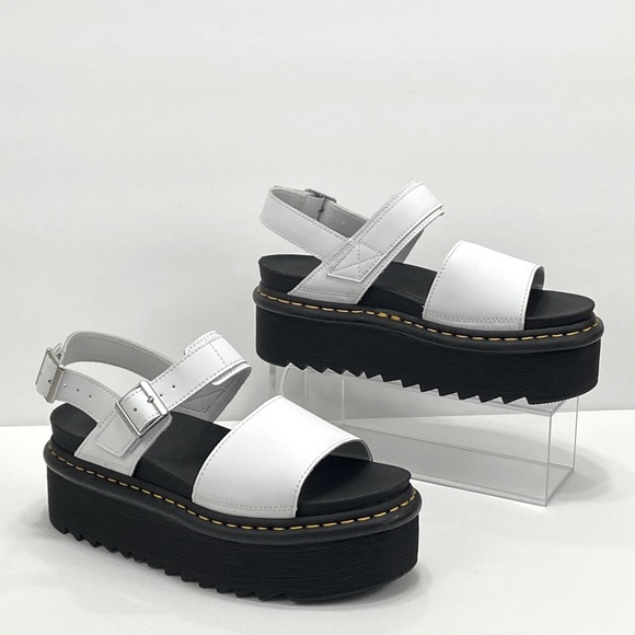 NEW DR MARTENS VOSS QUAD LEATHER PLATFORM SANDAL - Picture 11 of 14